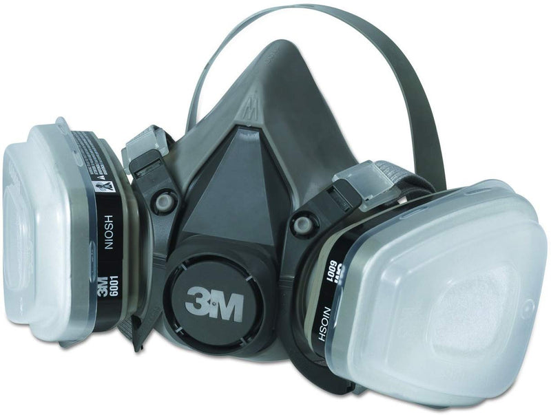 3M Half Facepiece Reusable Respirator All-in-One Kit, Paint Project, M (1 Mask, 1-pair Cartridges, 2-pair Filters and 1-pair Retainers)