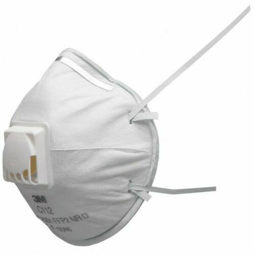 3M Respirator Face Mask C112 FFP2 With Breathing Valve Equivalent To N95 - 10 MASKS
