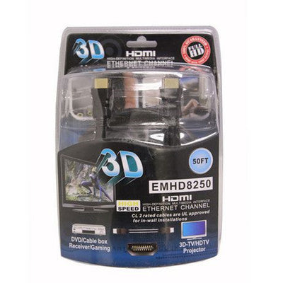 ELECTRONIC MASTER EMHD8250 50-FT HDMI MALE TO MALE CABLE