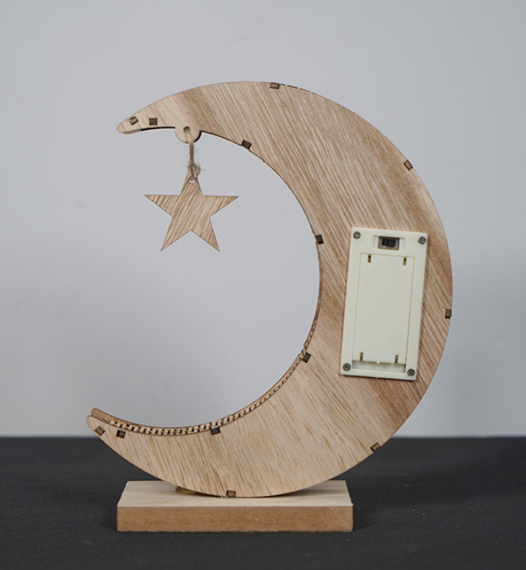 Muslim Ramadan Eid Decorative Lamp Moon Crescent Night Light Home Desktop