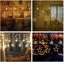Twinkle LED Star Curtain Warm White String Light, 3.5 Meters long & 8 Flashing Modes