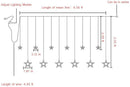 Twinkle LED Star Curtain Warm White String Light, 3.5 Meters long & 8 Flashing Modes