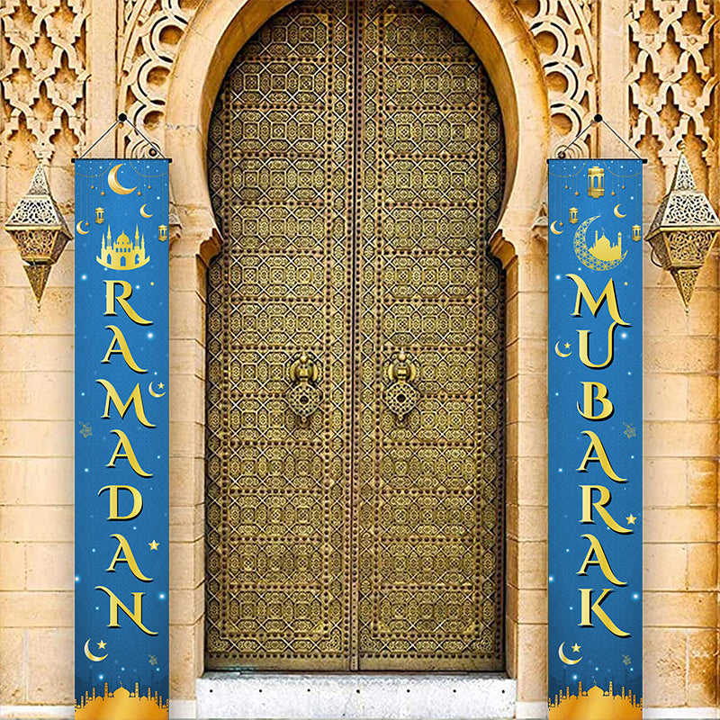 Ramadan and Eid Decorations Door Banner Eid Party Hanging Front Door & Outdoor Design 11
