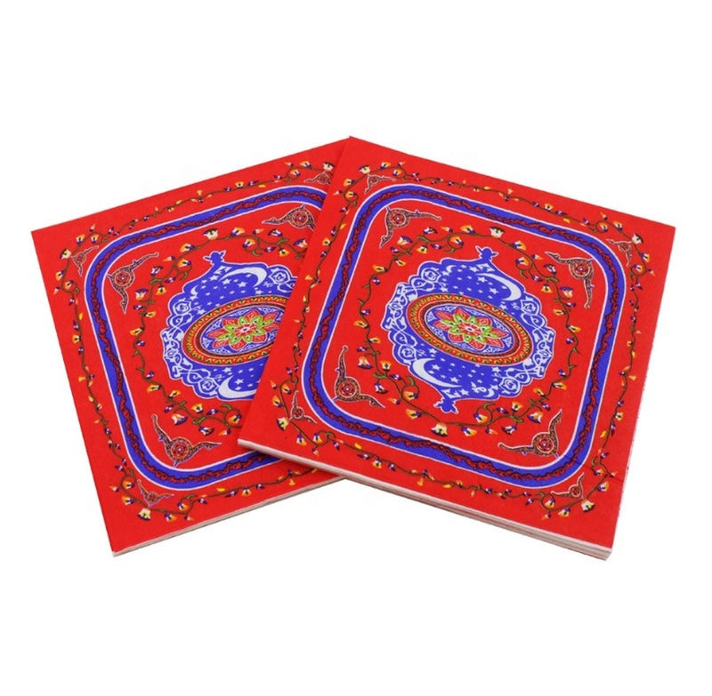 Eid & Ramadan Paper Napkins 40 Pcs/2Pack "33x33cm" Design 4