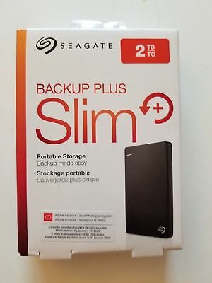 NEW SEALED SEAGATE BACKUP PLUS SLIM 2TB-USB 3.0