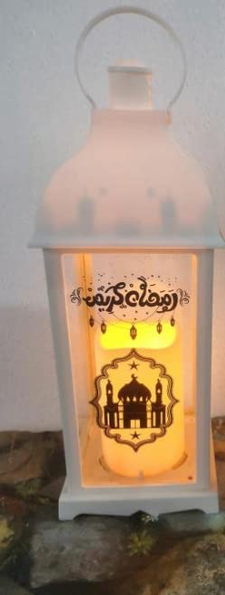 Ramadan Kareem Lamp EID Mubarak Party Fanous LED Hanging Lantern Warm Lights for Muslim Event Decorations