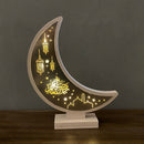 White Muslim Ramadan Eid Decorative Lamp Moon Crescent Night Light Home Desktop