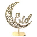 Muslim Eid Celebration Wooden Decorative Stand Sign Home Desktop Decoration