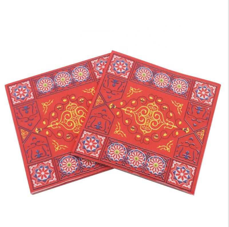 Eid & Ramadan Paper Napkins 40 Pcs/2Pack "33x33cm" Design 3