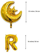 Ramadan Mubarak Foil Balloon Big Crescent Moon Star Foil Balloon Party Decoration Supplies