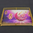 Dinner Plate Metallic Food Serving Square Tray Perfect for Ramadan Kareem Nights and Eid Mubarak Celebration and Home Decoration