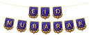 Eid Mubarak Banner Party Decoration Supplies Blue and Gold ( Ramadan Eid Event )