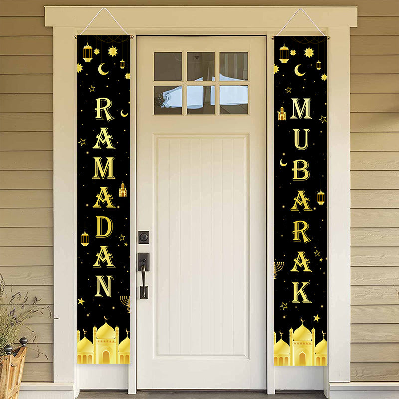 Ramadan and Eid Decorations Door Banner Eid Party Hanging Front Door & Outdoor Design 13