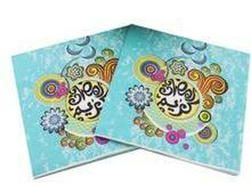 Eid & Ramadan Paper Napkins 40 Pcs/2Pack "33x33cm" Design 2