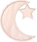Wooden Moon Star Shaped Tray Ramadan Kareem Decoration for Home Eid Mubarak Gift Box Dessert Tray Craft Islam Muslim Party
