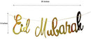 Eid Mubarak Banner Party Decoration Supplies Gold ( Ramadan Eid)