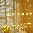 Twinkle LED Star Curtain Warm White String Light, 3.5 Meters long & 8 Flashing Modes