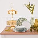 Eid Mubarak Golden Metal Tray Decorations Cookies Storage Ramadan Ornament Party Festival Table Decor-Double-Layer Assembly