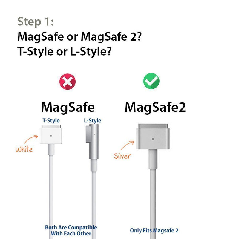 Macbook pro charge, AC 85w Magsafe 2 Power Adapter for Macbook Pro 17/15/13-Inch-T-tip.Compatible with all MacBooks produced after mid 2012