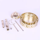 Eid Mubarak Golden Metal Tray Decorations Cookies Storage Ramadan Ornament Party Festival Table Decor-Double-Layer Assembly