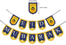 Eid Mubarak Banner Party Decoration Supplies for Ramadan Eid Blue And Yellow