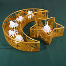 Eid Tray Craft Ramadan Tray Decoration Moon Star Mubarak Gift Box Dessert Tray Muslim Party  Living Room Bedroom Table Decoration 2 Packs