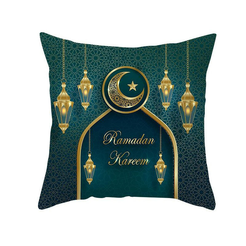 Ramadan Kareem Pillow Case With Decorative Islamic standard size of 45x45cm Design 6