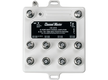 Channel Master CM 3418 8 port Distribution splitter Amplifier