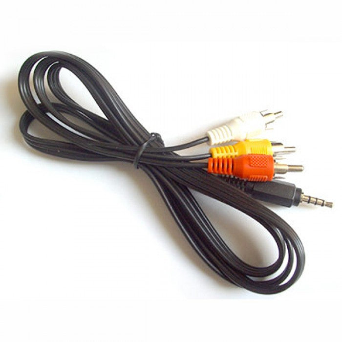 4 ft. 3.5 mm Stereo to Composite Video + Audio Cable (3 RCA)