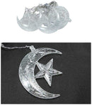 Twinkle LED Moon With Star Curtain Multi Color String Light, 3.5 Meters 8 Flashing Modes