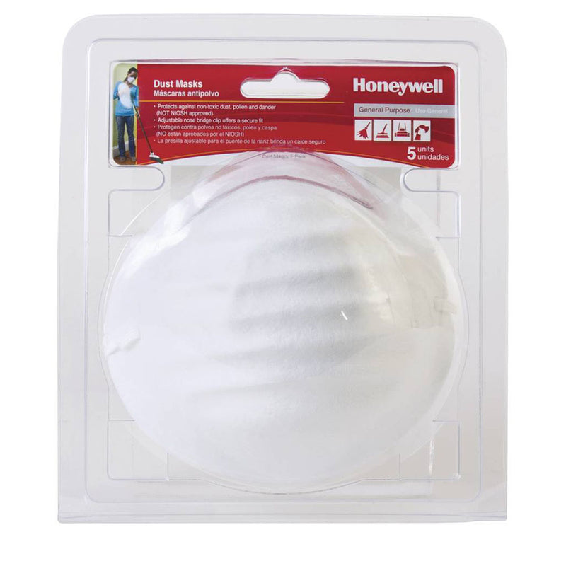 Honeywell Disposable Dust Mask RWS-54000 ( 2 x Packs of 5 ) - 10 Masks