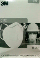 3M Respirator Face Mask C112 FFP2 With Breathing Valve Equivalent To N95 - 10 MASKS