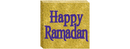 Eid Ramadan Canvas Plaque, Glitter Gold/Purple