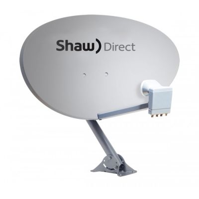 Shaw Direct 75E (36"/ 90cm) Satellite Dish w/ Triple Satellite xKu Quad LNB