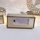 Wooden Hanging Pendant Plate, Ramadan Kareem with 6 LED String Light Ornament, 15x6x19cm